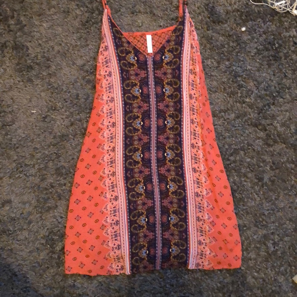 summer orange dress: xS